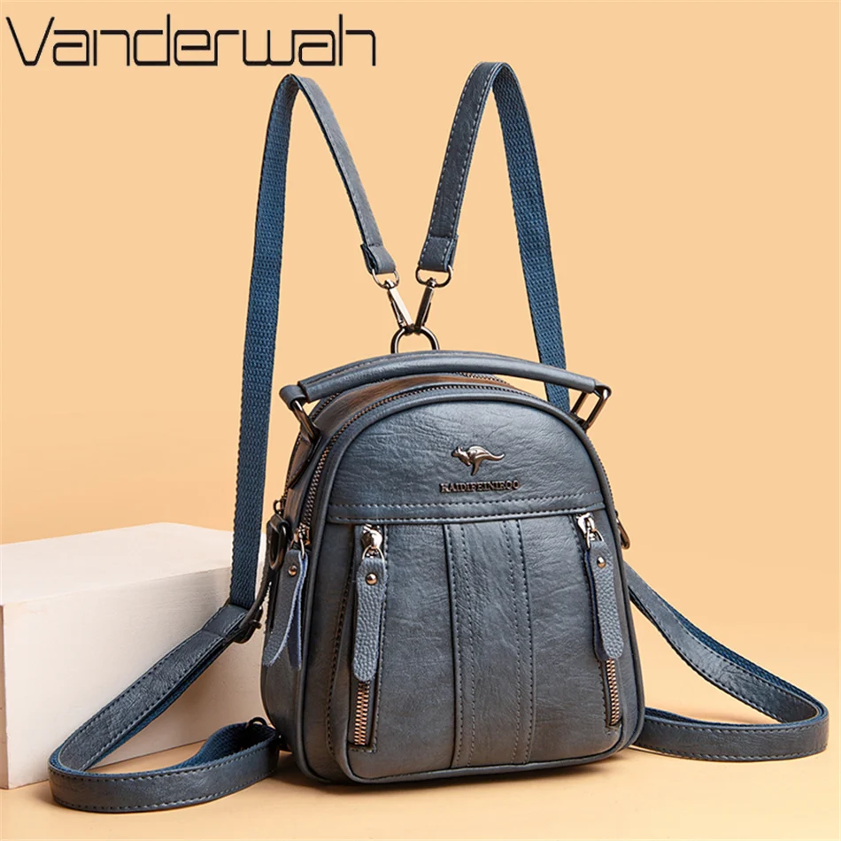 Fashion Backpack Women - 4 In 1 Leather Backpacks Multifunction