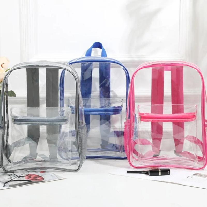 Fashion Backpack Women - Transparent PVC Backpack Outdoor Sports Fitness