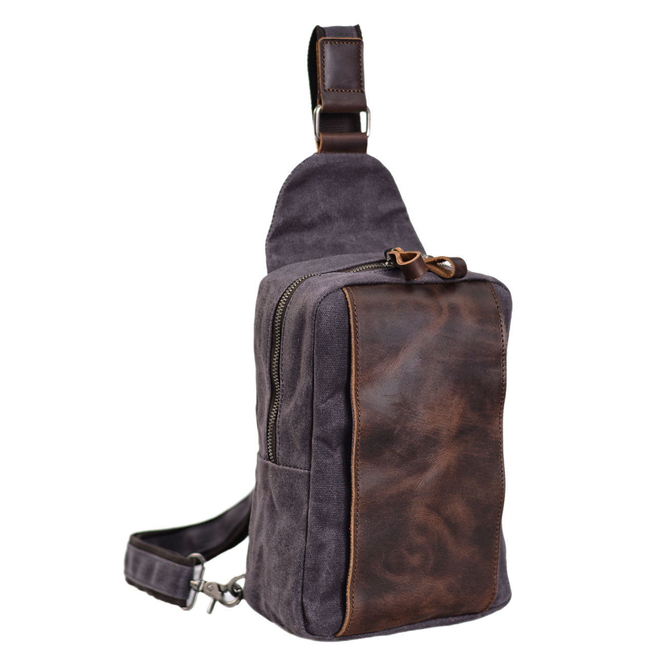 Hiking Backpack Waterproof - Casual Men's Vintage Waxed Canvas Chest