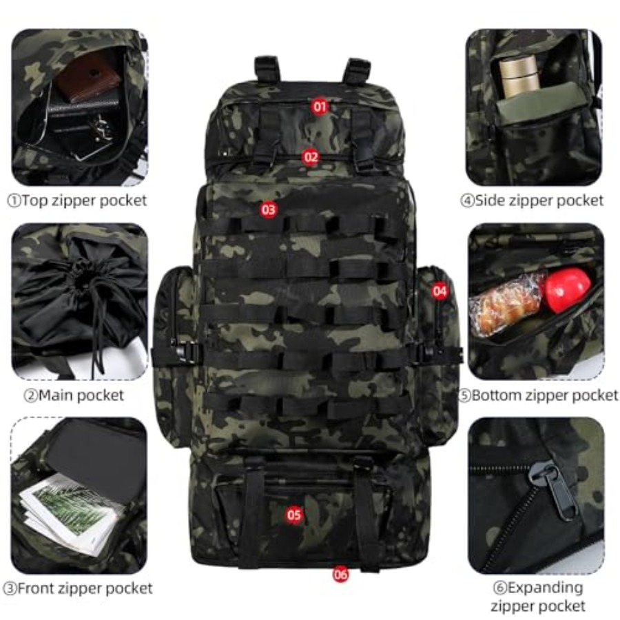 70L/100L Camping Hiking Backpa - đánh giá và giá Rain Cover Backpack