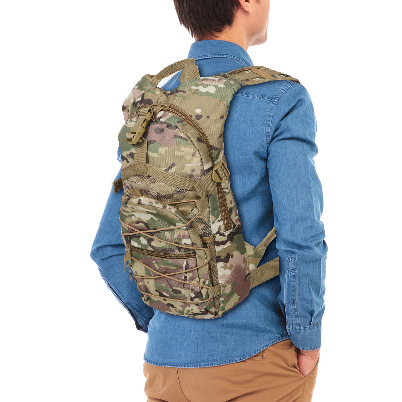 Military Style Camouflage Back - đánh giá và giá Rucksack Military Style