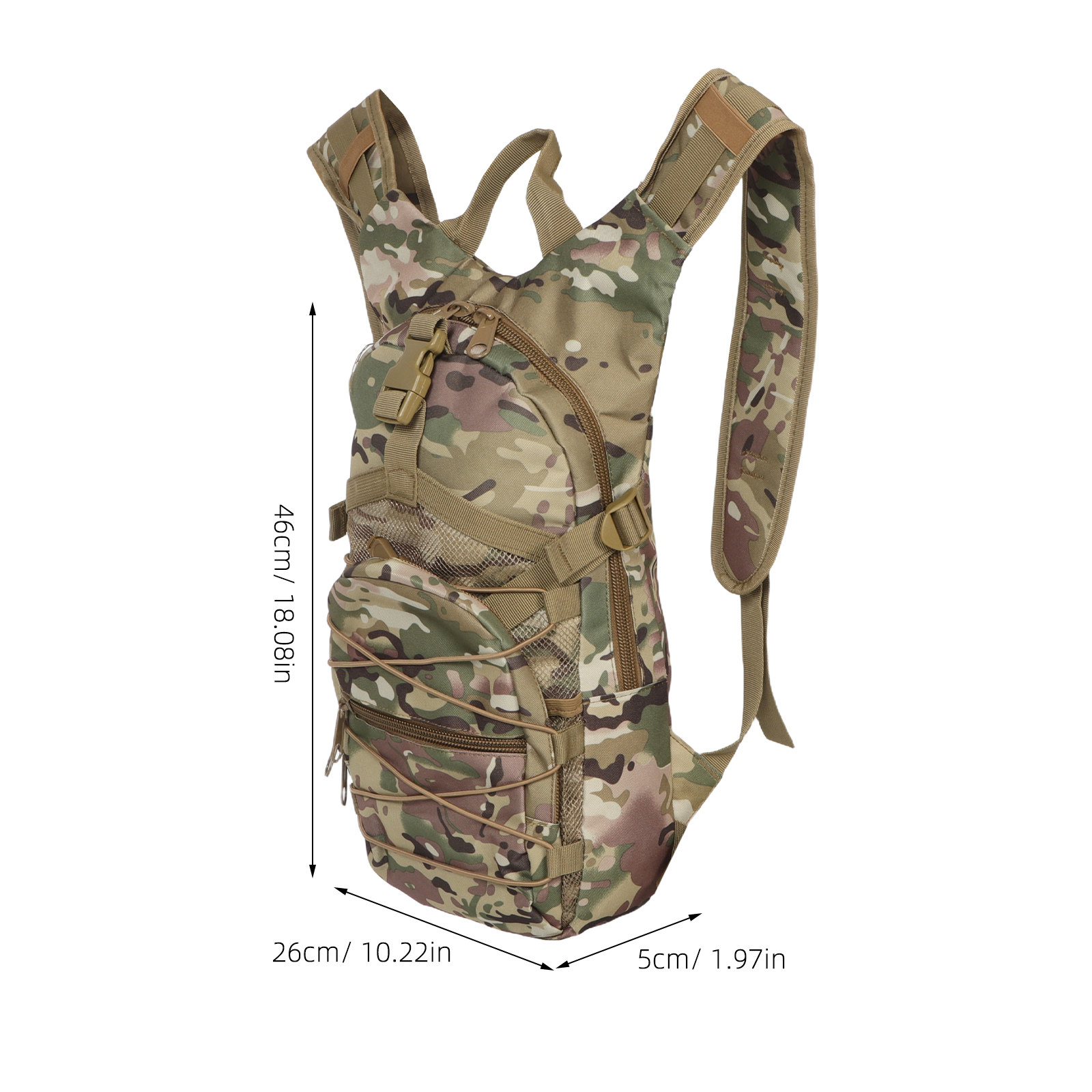 Military Style Camouflage Back - đánh giá và giá Rucksack Military Style