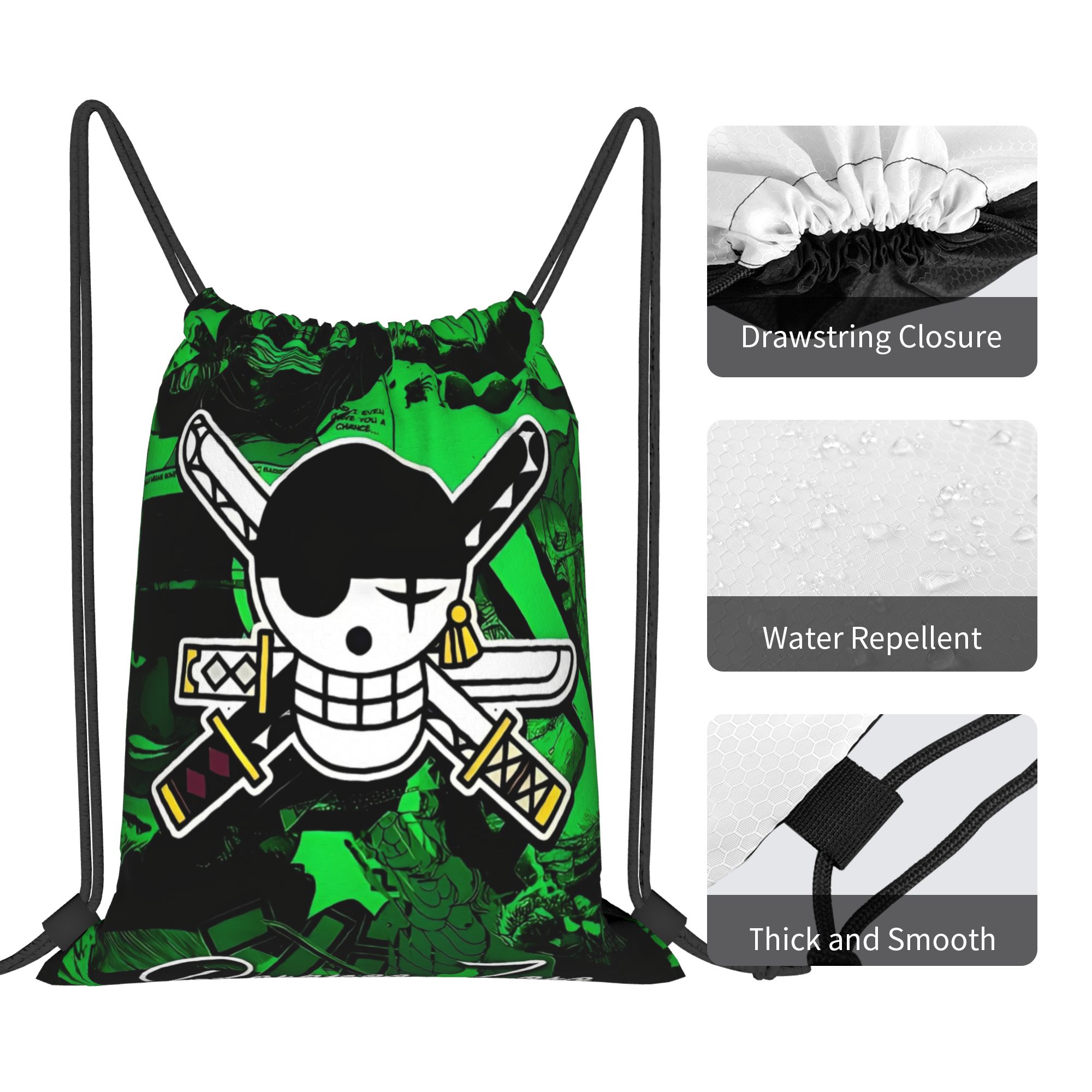 One Piece Zoro Skull Backpack  - đánh giá và giá Drawstring Gym Bag