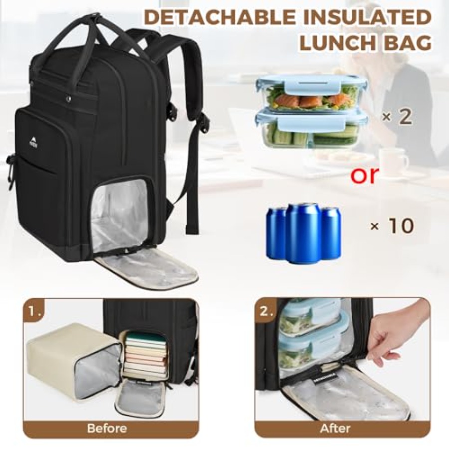 Teacher Backpack with Lunch Co - đánh giá và giá Laptop Backpack 15.6