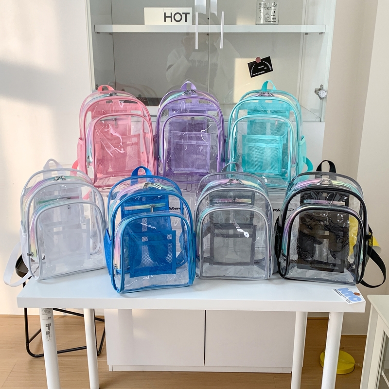 PVC Transparent Zipper Large C - đánh giá và giá Fashion Backpack Women