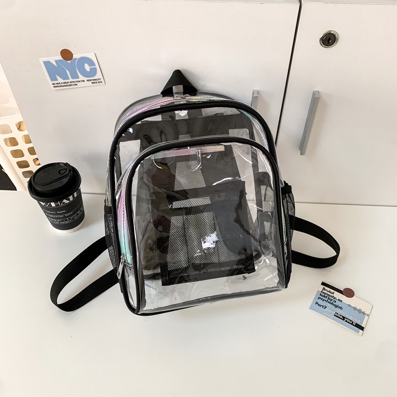 PVC Transparent Zipper Large C - đánh giá và giá Fashion Backpack Women