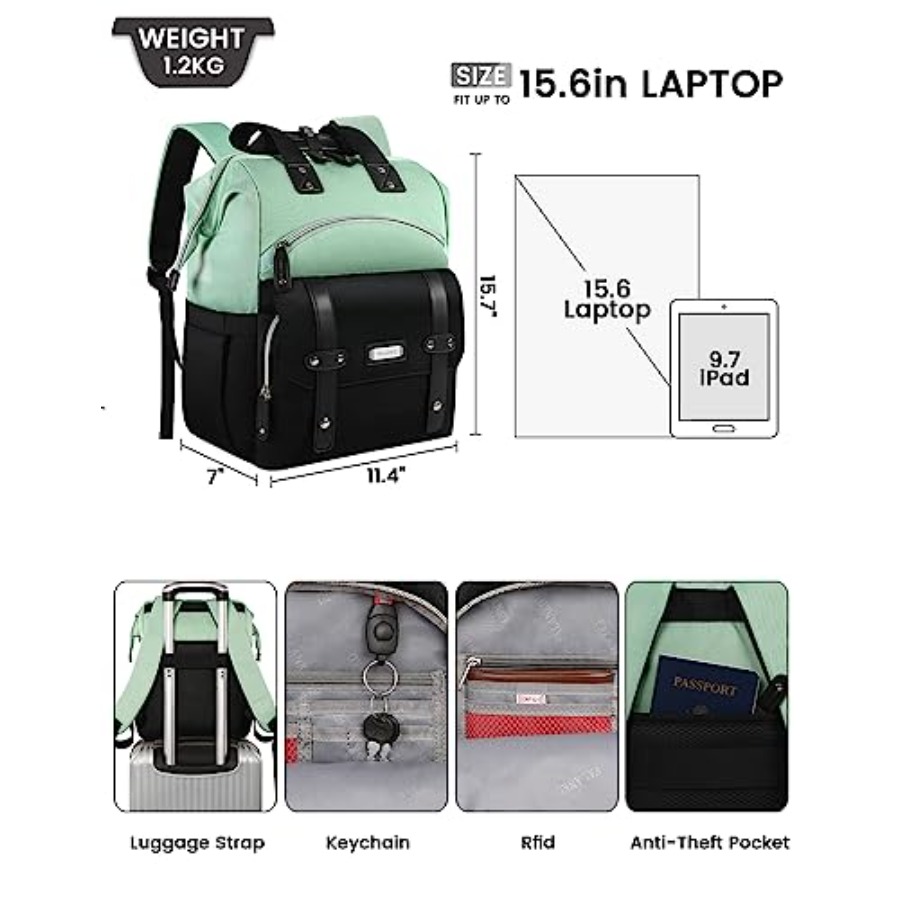 Laptop Backpack for WomenColle - đánh giá và giá Travel Backpack Anti Theft