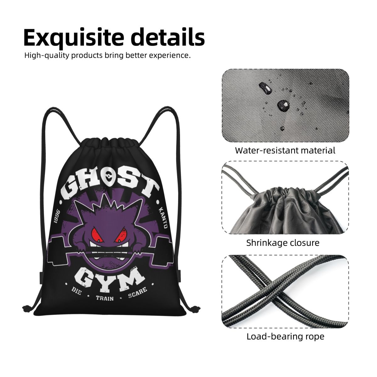 Ghost Gym Drawstring Backpack  - đánh giá và giá Drawstring Gym Bag