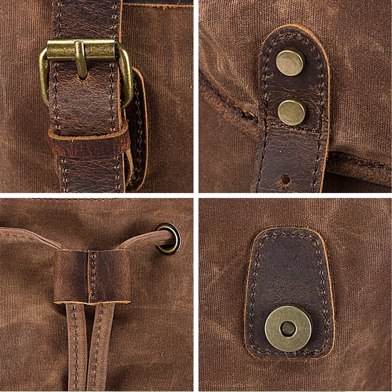Vintage Men'S Leather Backpack - đánh giá và giá Canvas Backpack Casual