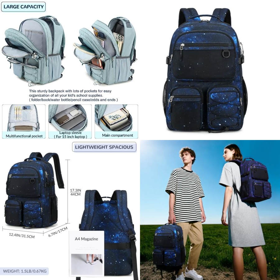 Multi-Pocket Backpack for Trav - đánh giá và giá Laptop Backpack 15.6
