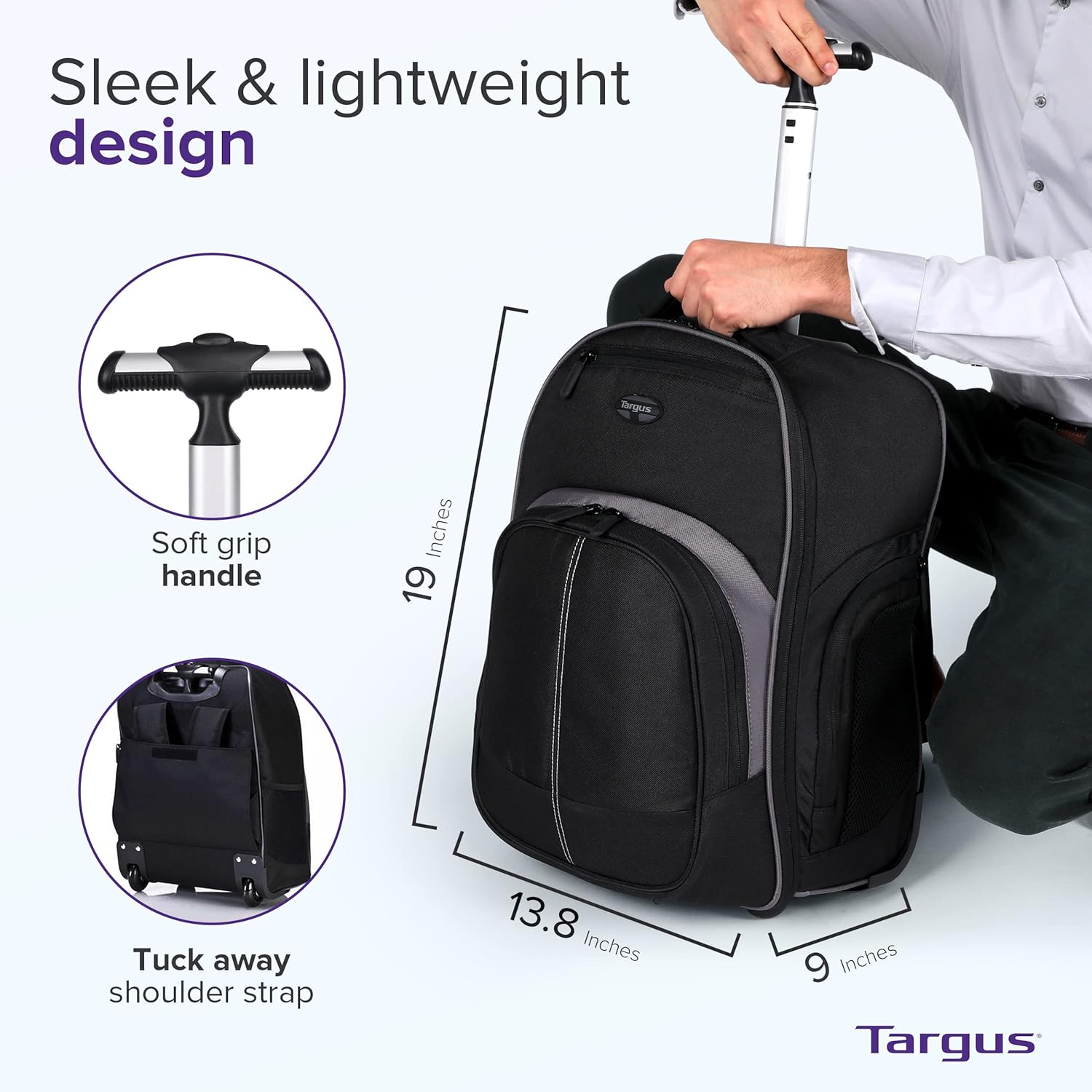 16 Inch Rolling Backpack with  - đánh giá và giá Laptop Sleeve Removable