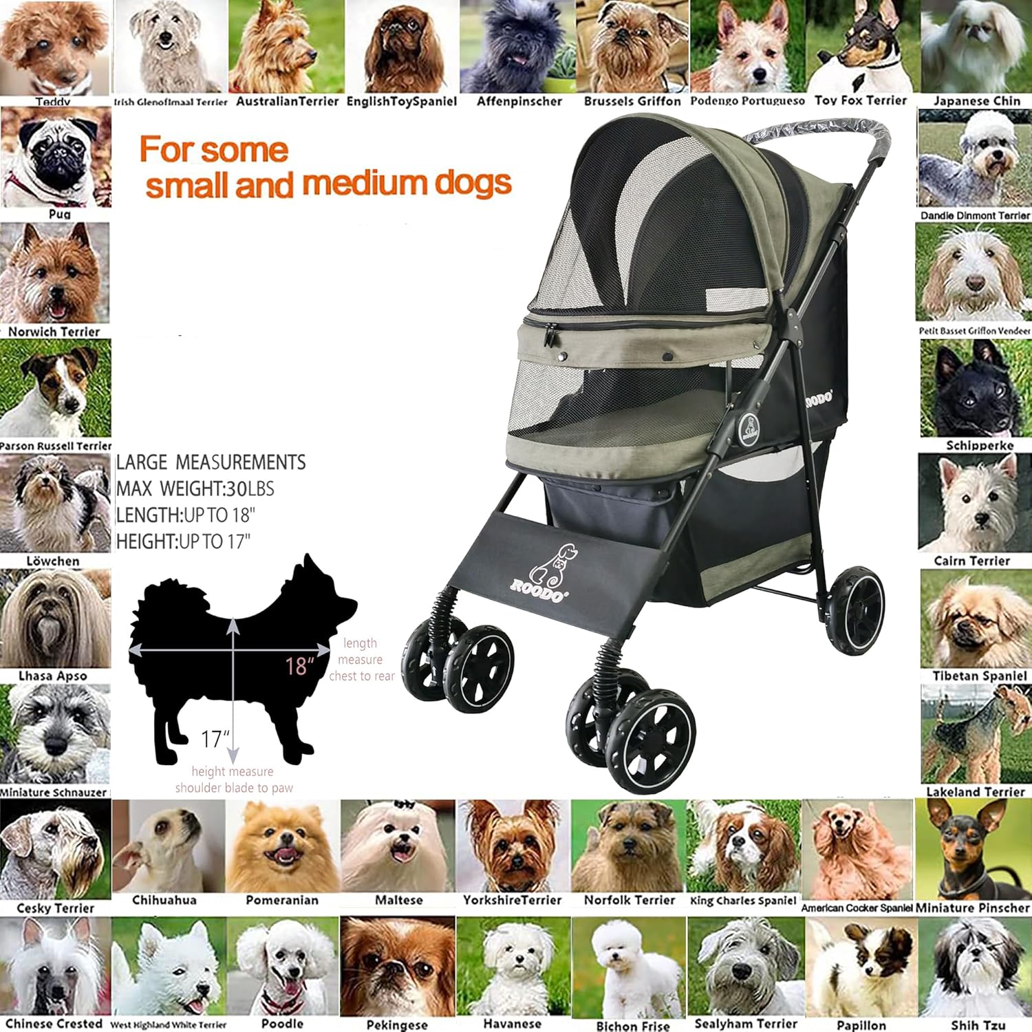 4 Wheel Dog Cat Pet Stroller,  - đánh giá và giá Foldable Backpack Small