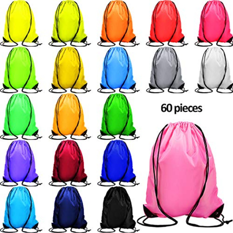 60 Pieces Drawstring Backpack  - đánh giá và giá Drawstring Gym Bag
