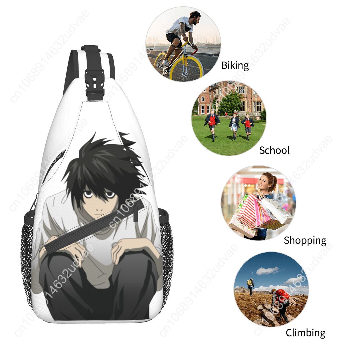 L Death Note Sling Bags Chest  - đánh giá và giá Sling Backpack Shoulder