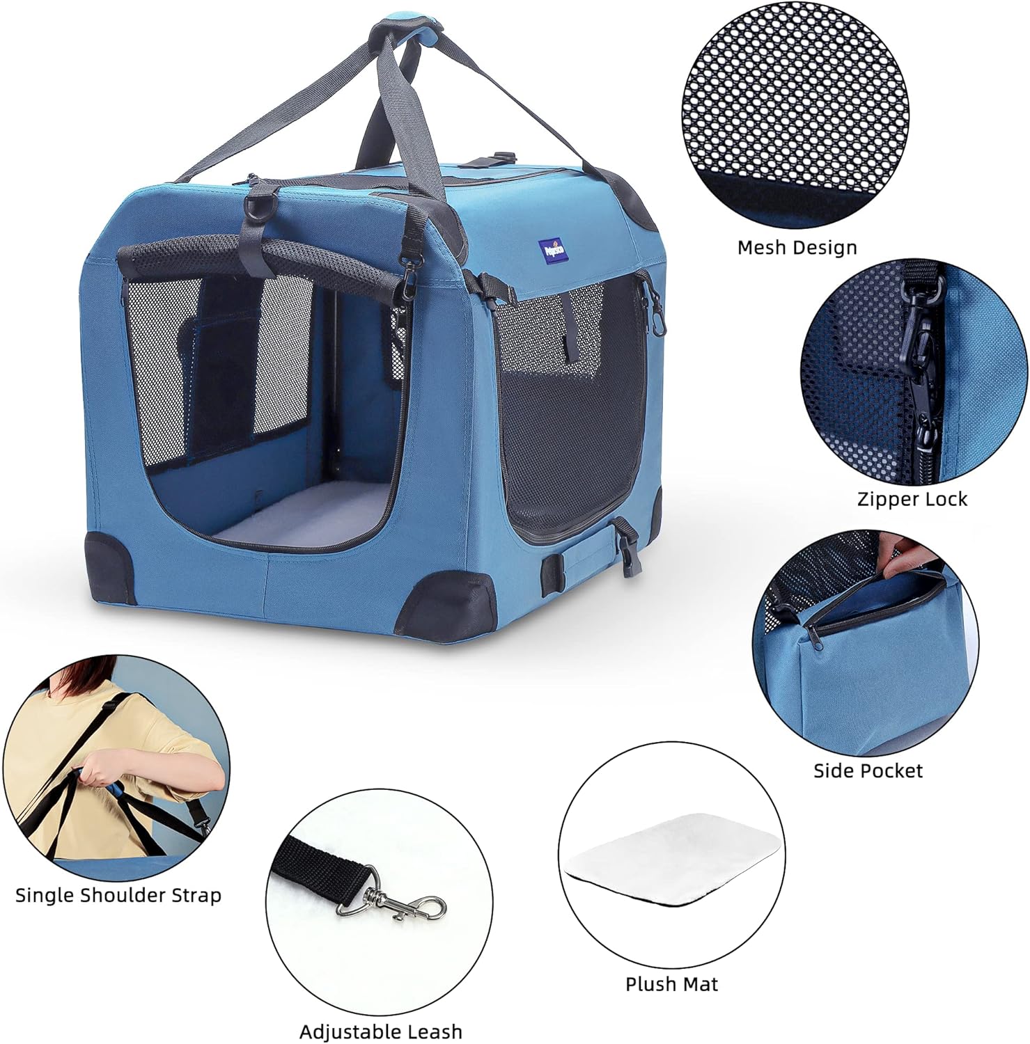 Portable Collapsible Dog Crate - đánh giá và giá Foldable Backpack Small