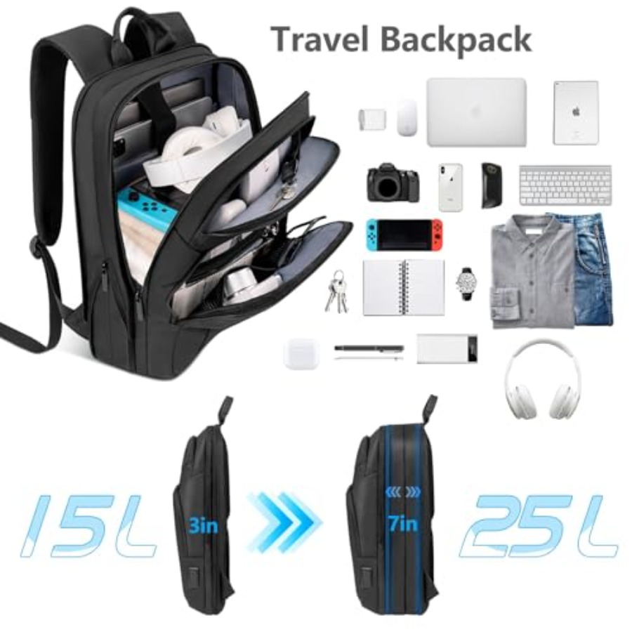 Backpack for Men Slim and Expa - đánh giá và giá Travel Backpack Anti Theft