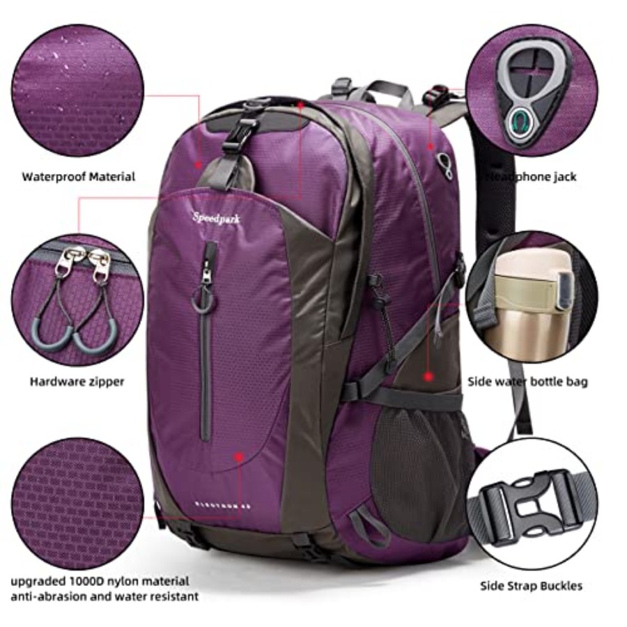 Hiking Backpack 40L Waterproof - đánh giá và giá Rain Cover Backpack