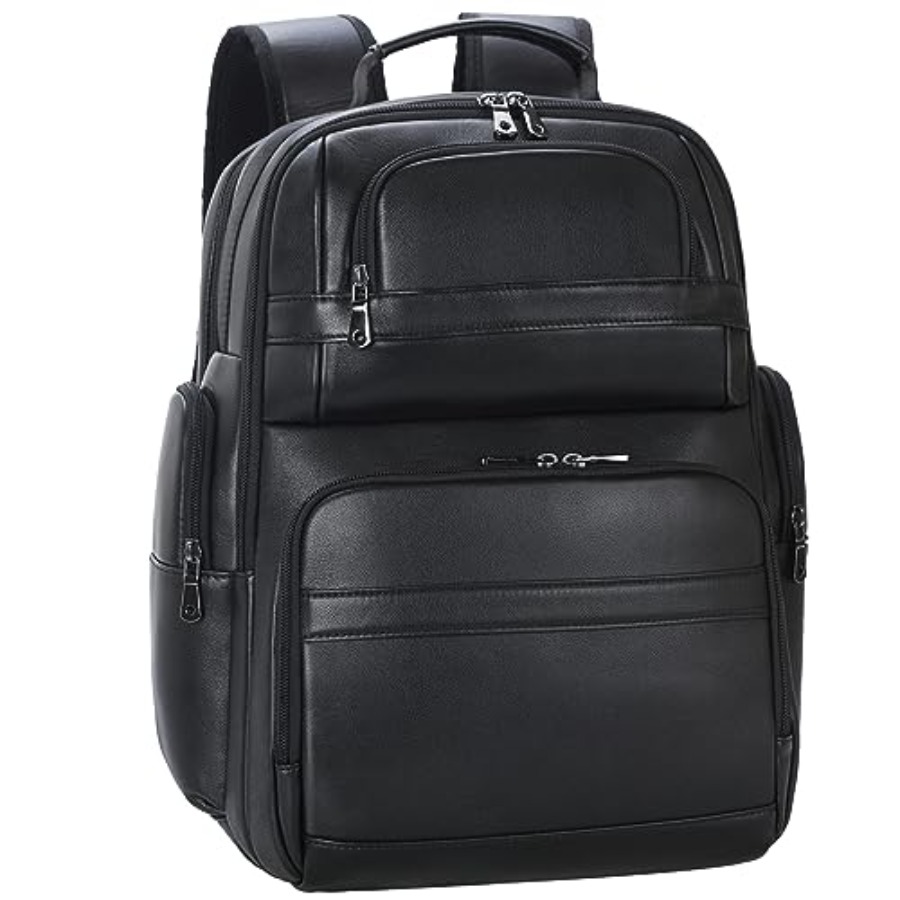 Men's Vintage Leather Backpack - đánh giá và giá Laptop Backpack 15.6