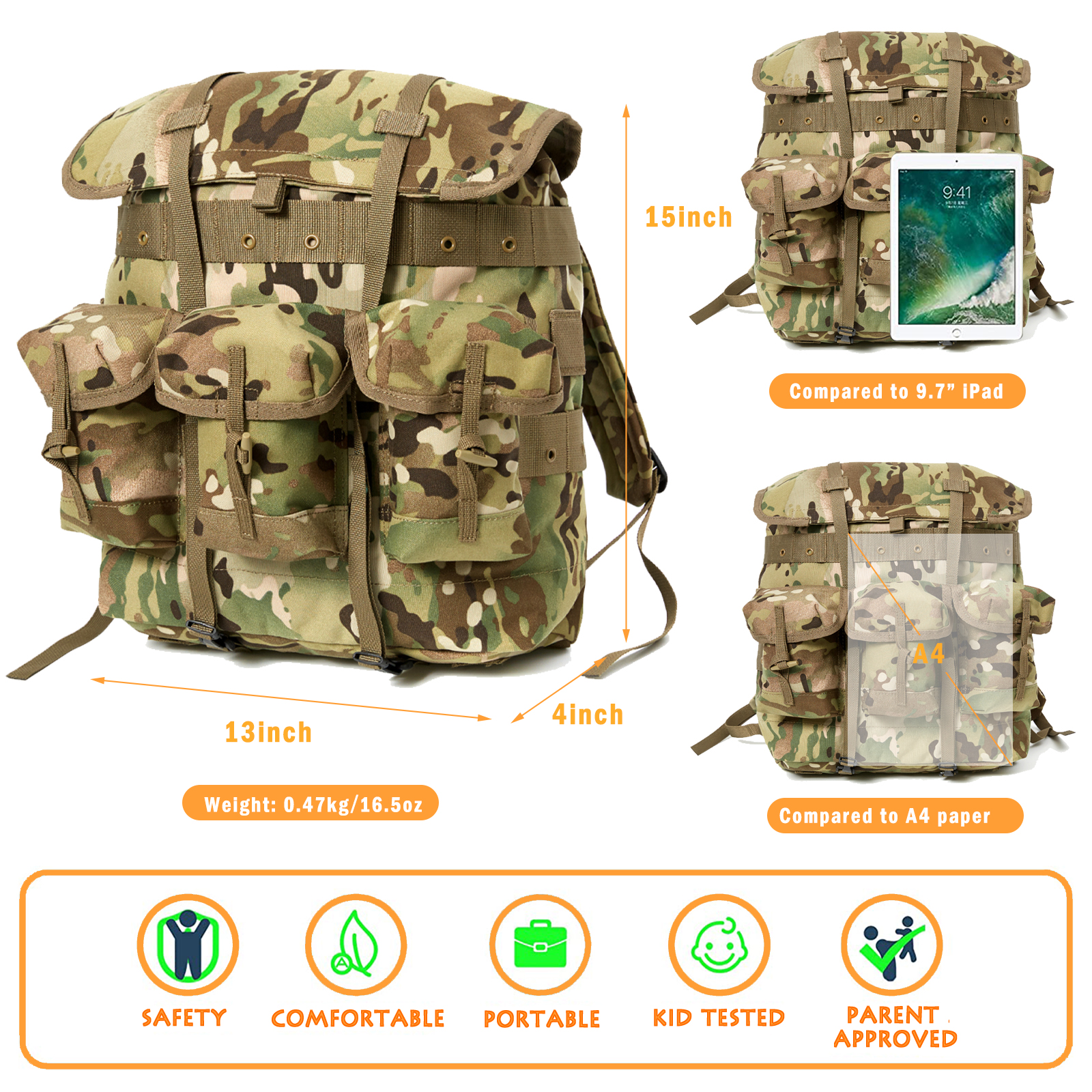 MT Mini Alice Pack for Kids, M - đánh giá và giá Rucksack Military Style