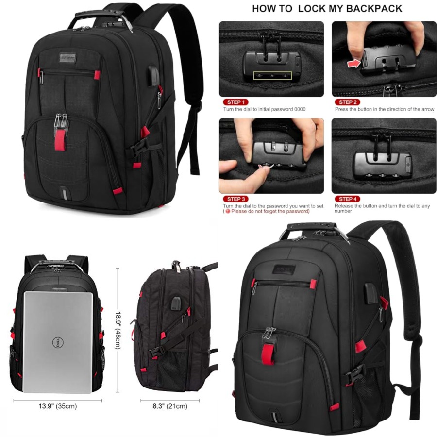 Laptop Backpack for Men Women, - đánh giá và giá Travel Backpack Anti Theft