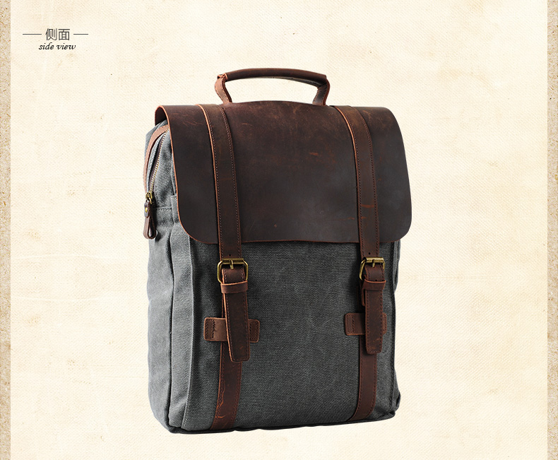 Fashion Male Backpack Leather  - đánh giá và giá Rucksack Military Style