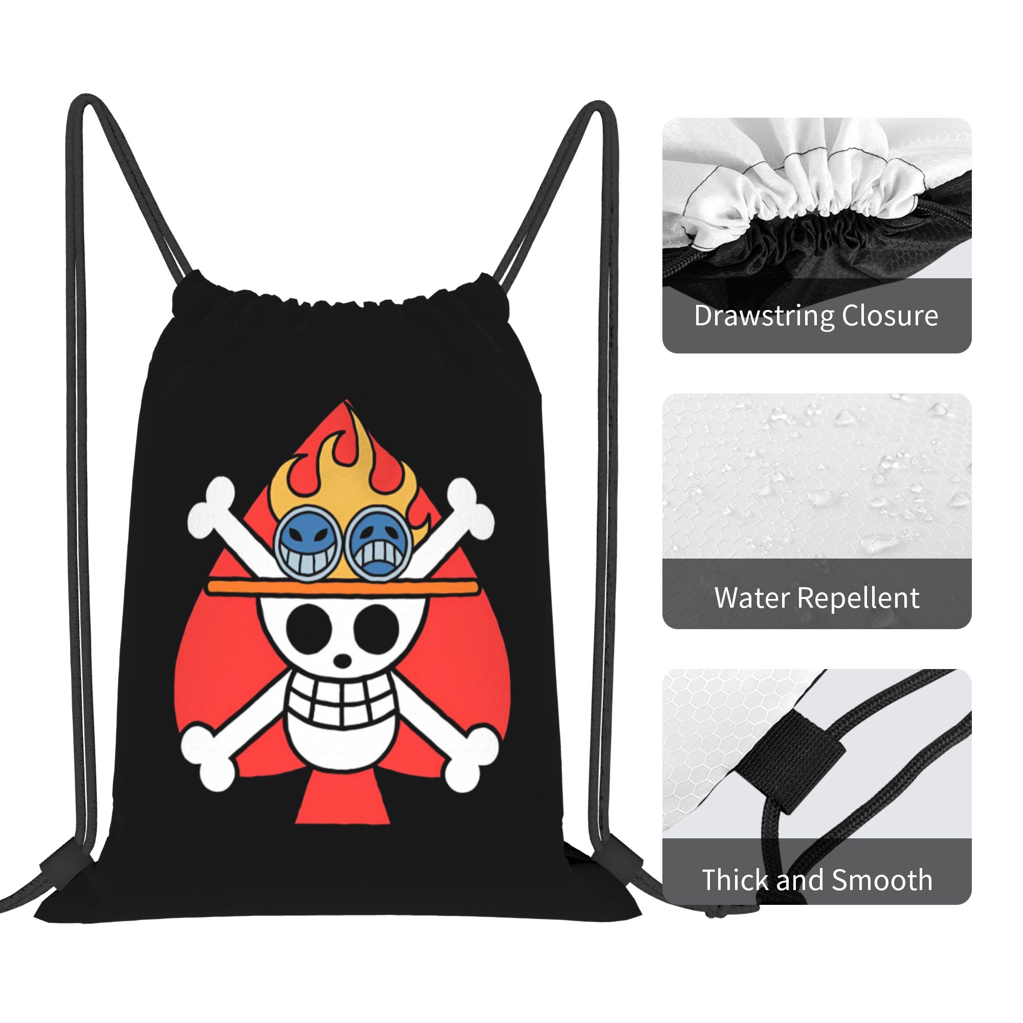 One Piece Flag ACE Drawstring  - đánh giá và giá Drawstring Gym Bag