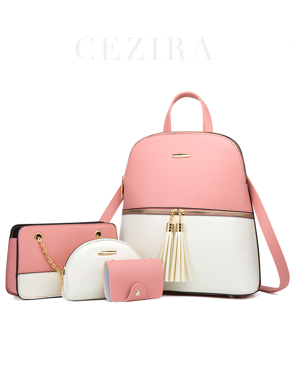 4 PCS Bags Set Women's Fashion - đánh giá và giá Mini Backpack Purse