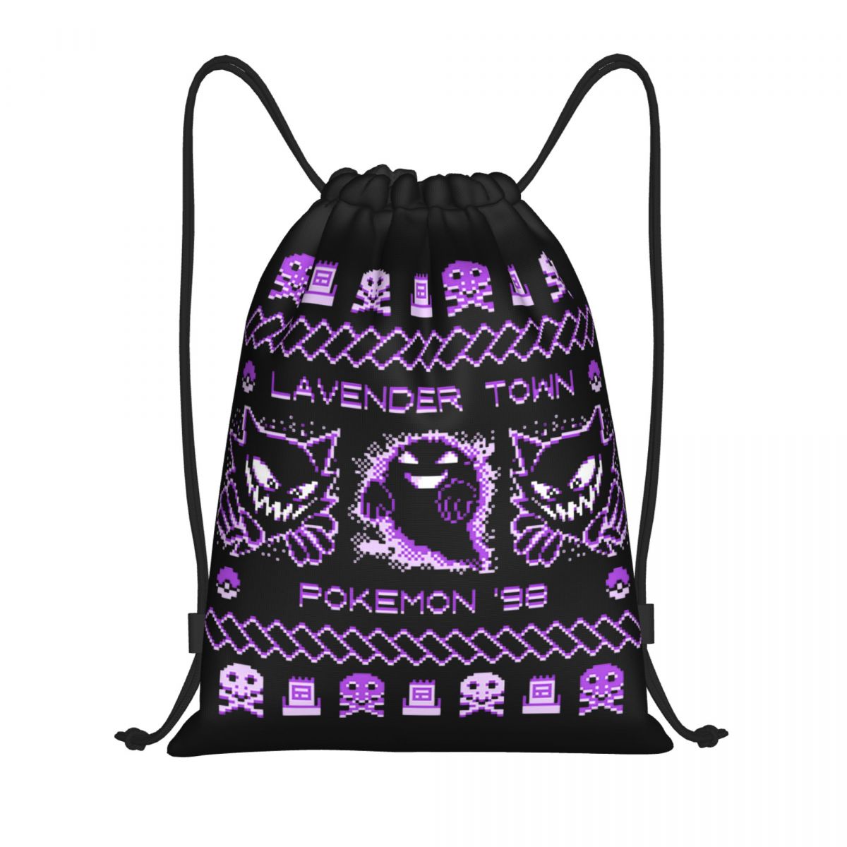 Lavender Town Christmas Backpa - đánh giá và giá Drawstring Gym Bag