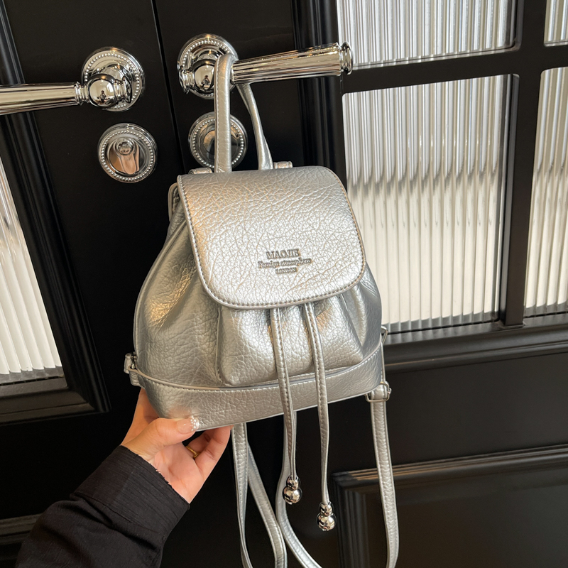 Solid Small String Backpacks P - đánh giá và giá Leather Backpack Vintage
