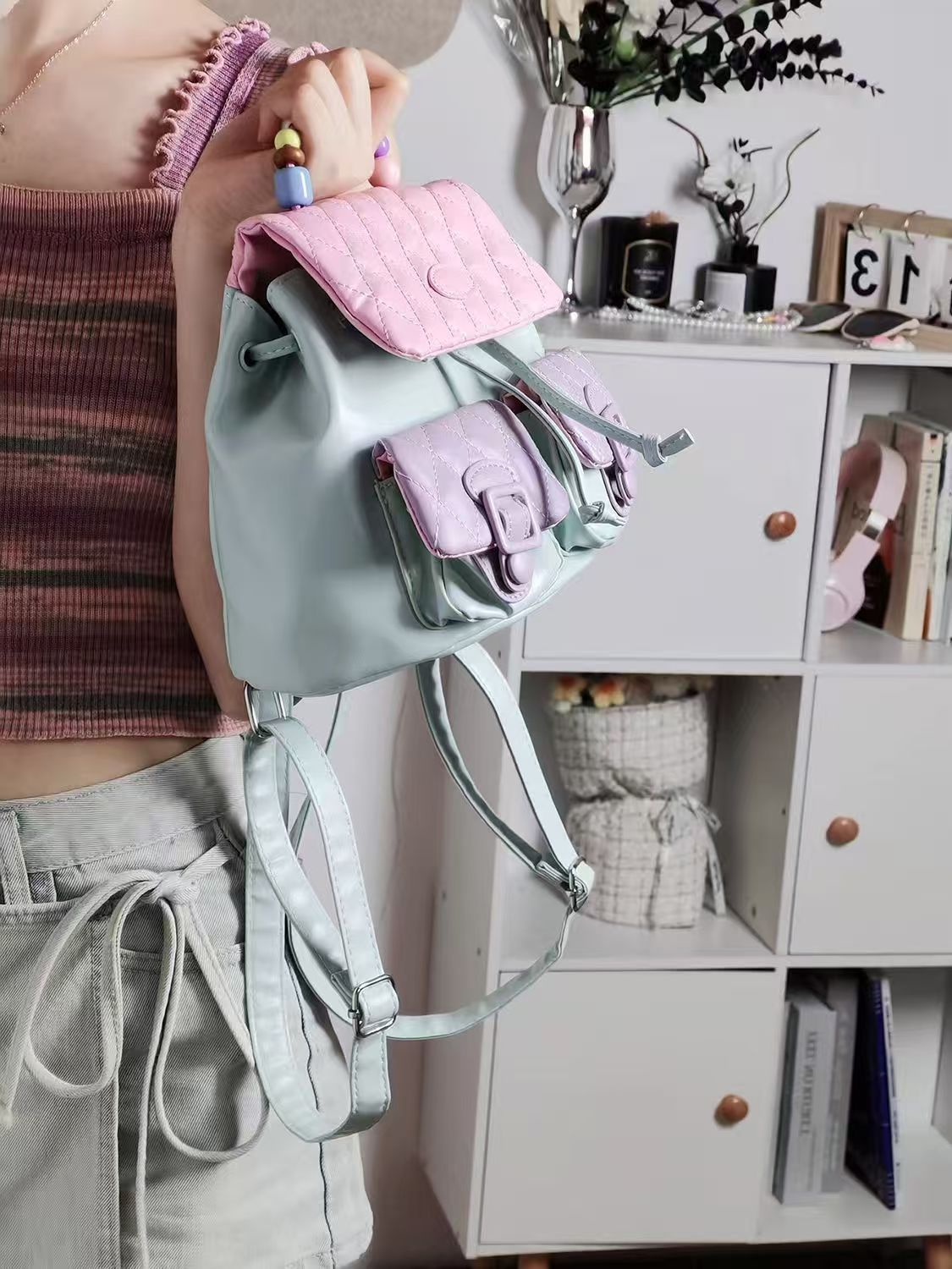 JIAERDI Sweet Cute Y2k Mochila - đánh giá và giá Leather Backpack Vintage