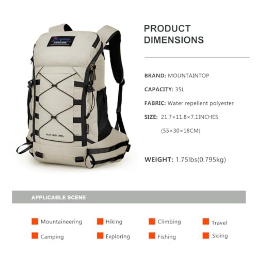 35L Hiking Backpack, Lightweig - đánh giá và giá Rain Cover Backpack