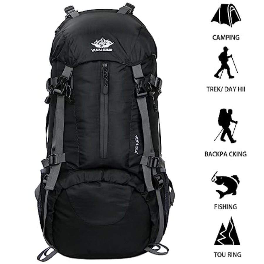 50L Hiking Backpack Men Campin - đánh giá và giá Rain Cover Backpack