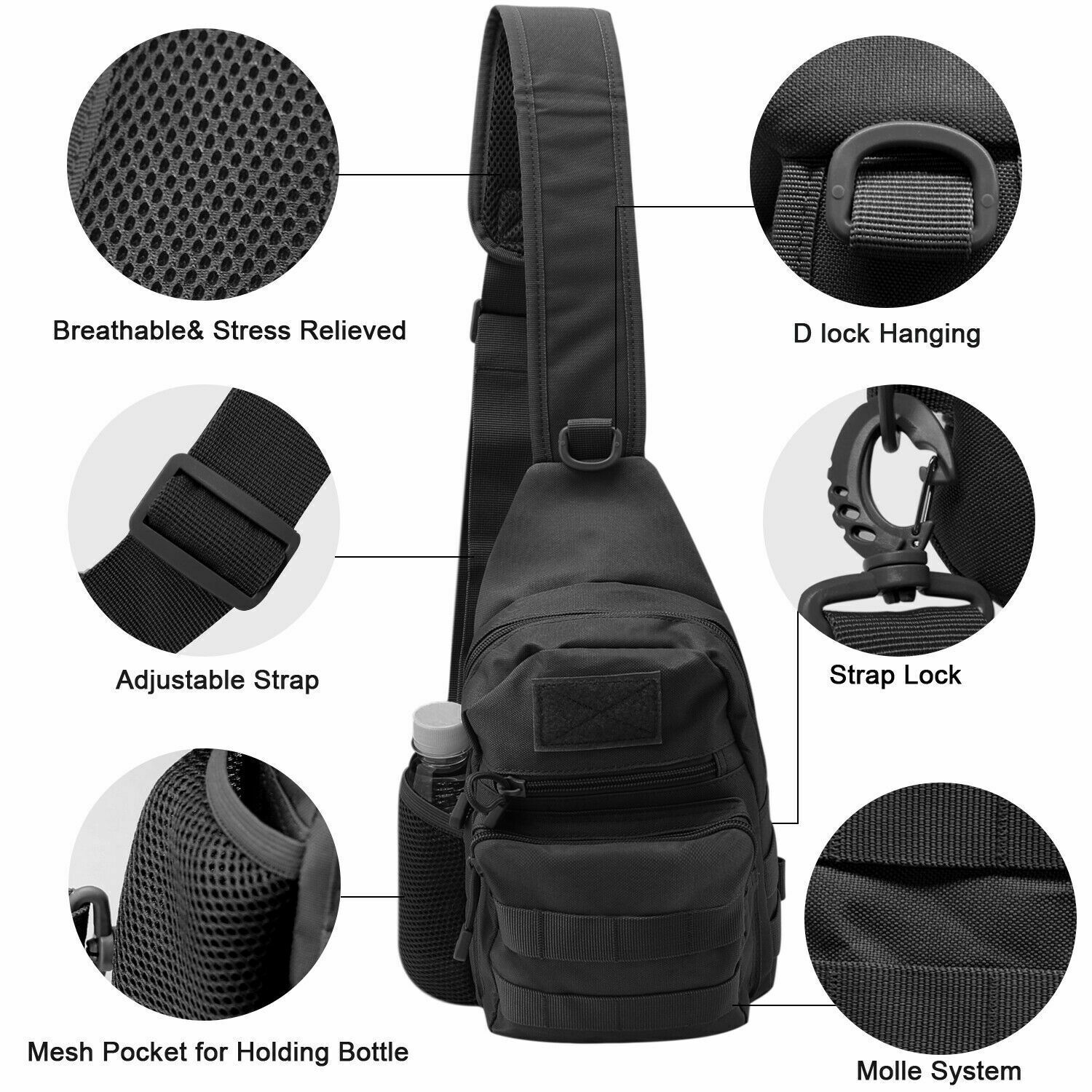 Tactical Sling Crossbody Backp - đánh giá và giá Sling Backpack Shoulder